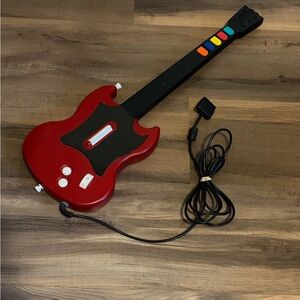Wireless Red Guitar Controller for PS2
